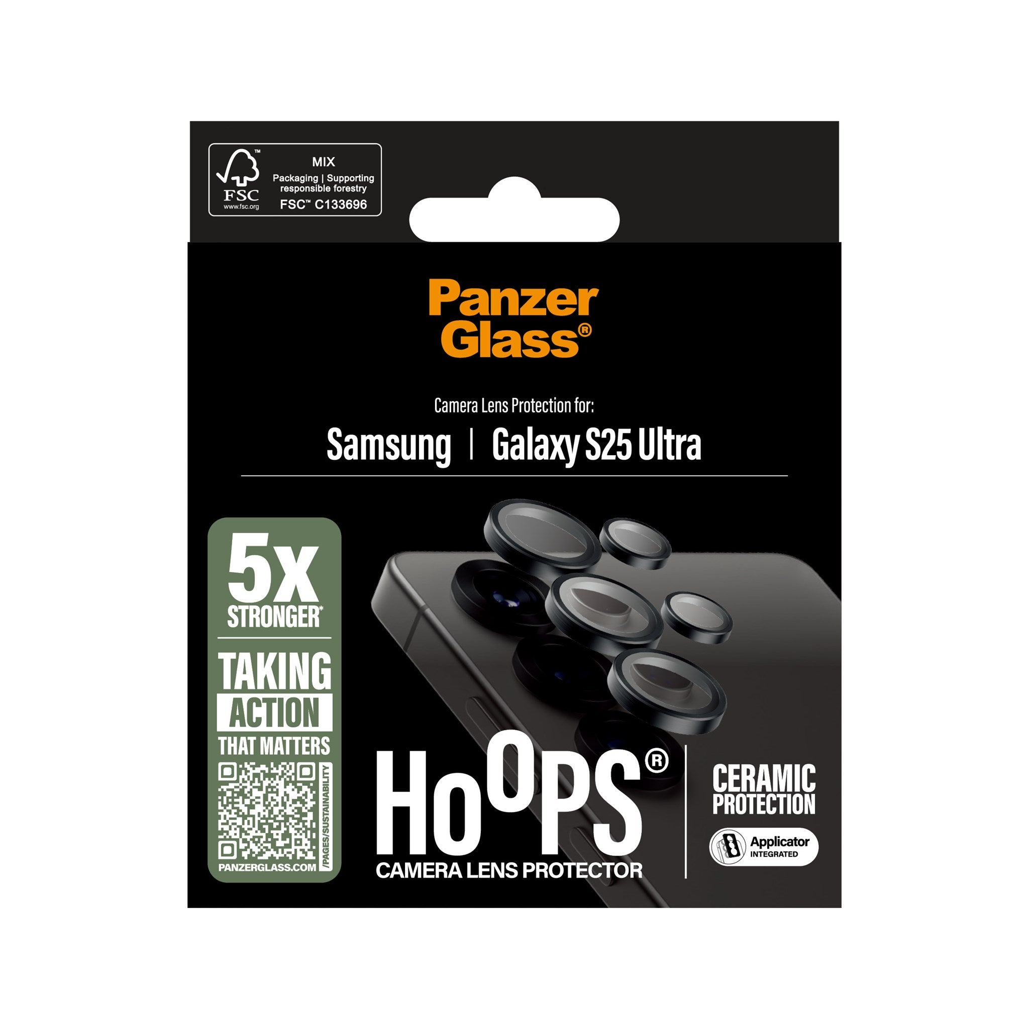 PanzerGlass® Hoops® Ceramic Camera Lens Protector Samsung Galaxy S25 Ultra